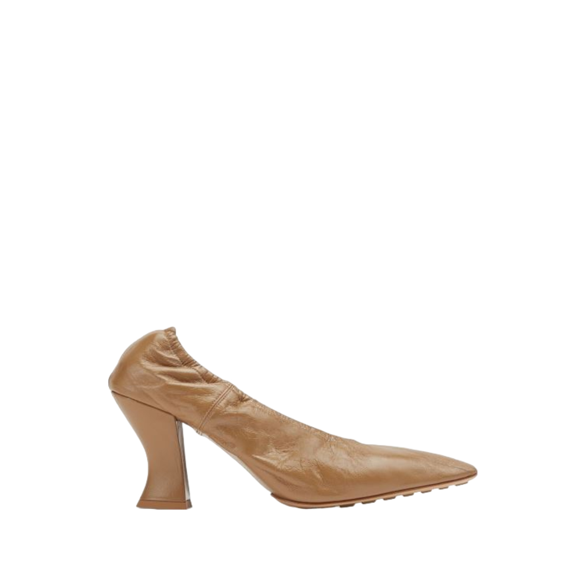 【BOTTEGA VENETA】CRUSH llic Nappa Almond Pumps Fondant BOTTEGA VENETA Metallic Crushed Nappa Glitter Plexiglass